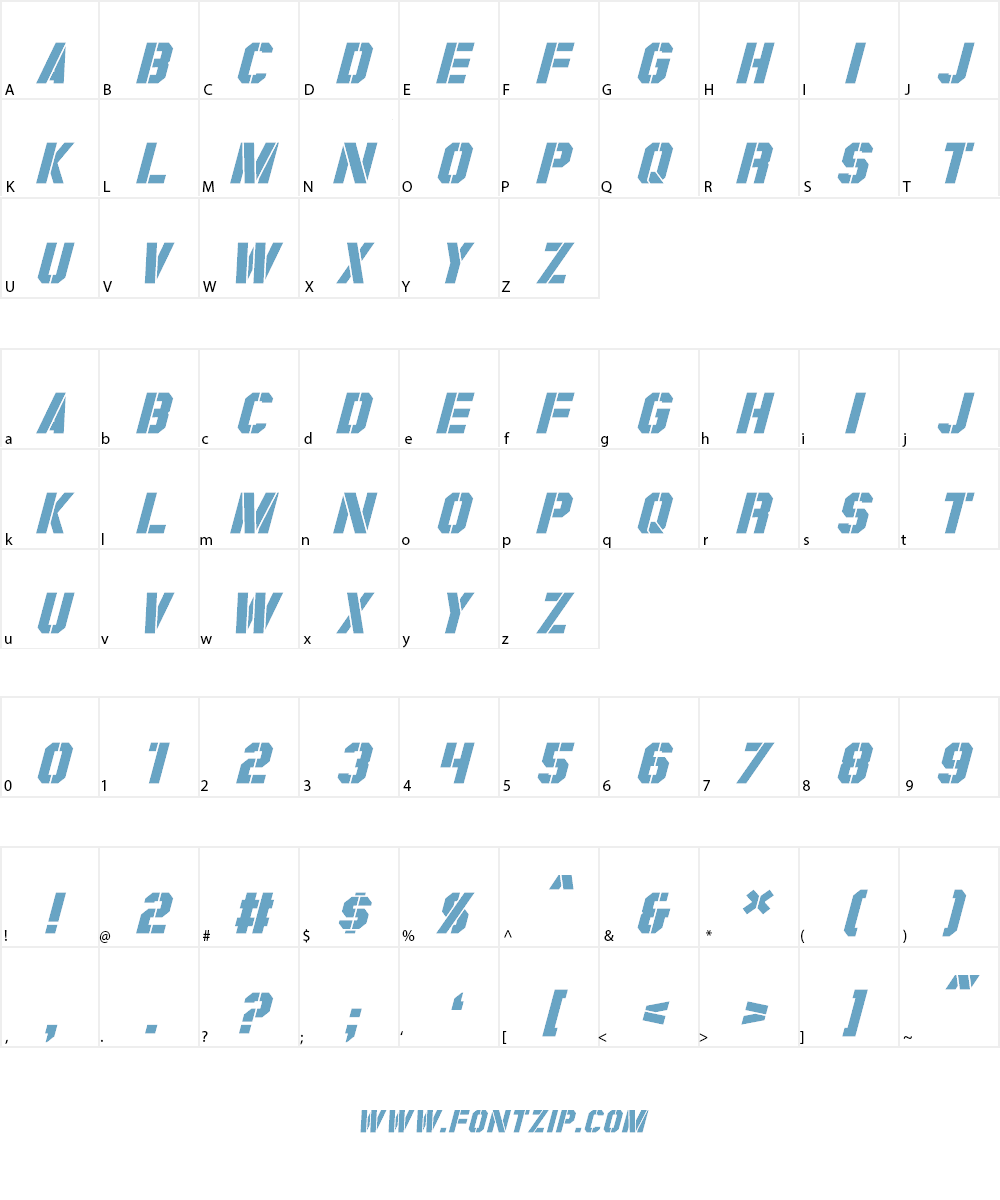Coburn Font Character